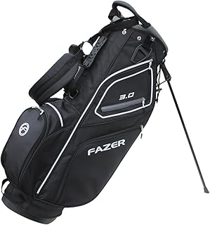 FAZER Lightweight Golf Bag with Club Dividers, Full-Length Club Dividers & 6 Zippered Pockets - Durable Nylon Golf Club Bag for Convenient Carrying & Storage