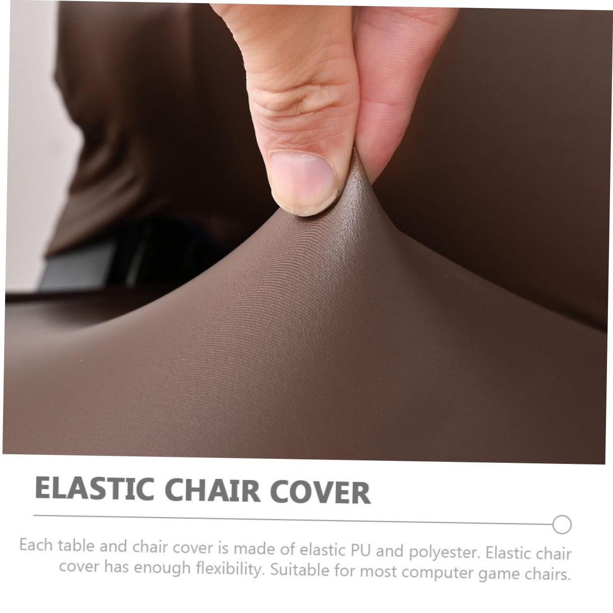 Housse de Chaise Gaming PU Élastique Lavable Protection Complète Rayures Amovible et Antidérapante Compatible Fauteuil Bureau et Salle Informatique Foncé