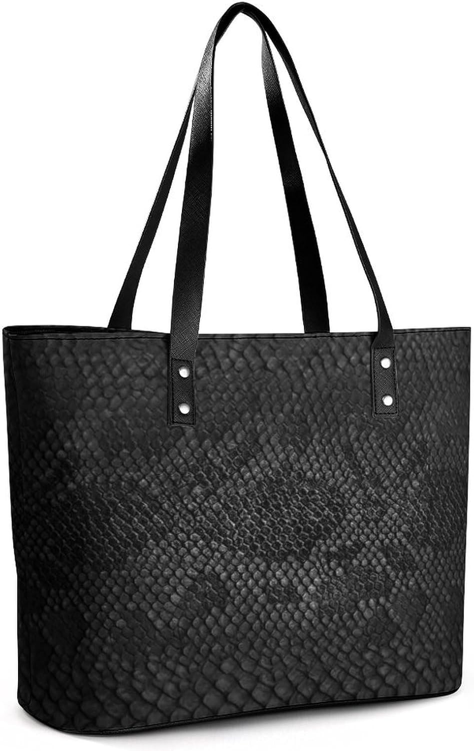 Snake Pattern Handbag Woman Casual Leather Handbags Reusable Portable Shoulder Shopping Tote Bags Daily Commuter Bag - Image 5