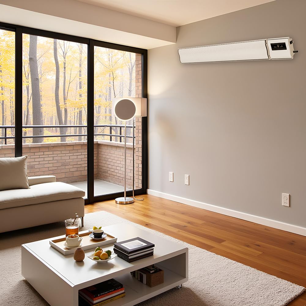 Grzejnik elektryczny ElectricSun 1200-600W biały, z WiFi aplikacja, 94x15cm
