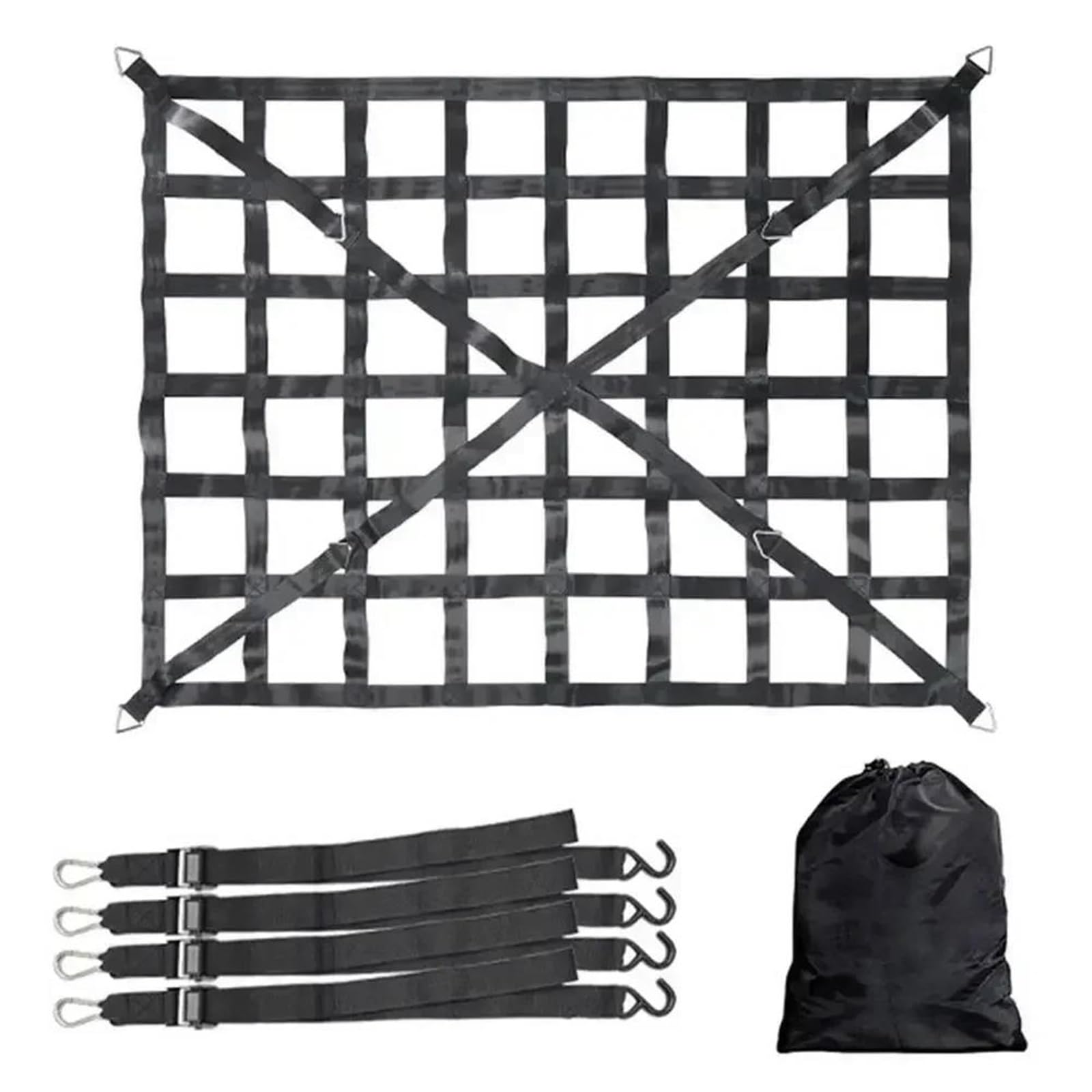 127X106cm/167X127cm/208X127cm Schweres Frachtnetz LKW-Kofferraumdach Frachtnetzwerkkarte Für Anhängergepäcknetz Außenzubehör Auto Gepäcknetz(MX)