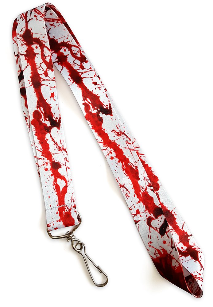 PinsanityPinsanity Blood Splatter Horror Premium Lanyard