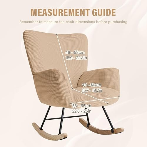 Miniatura 5 de Funda para silla mecedora de guardería, fundas elásticas para silla de lectura, funda de jacquard moderna para silla de lectura, protector para sala