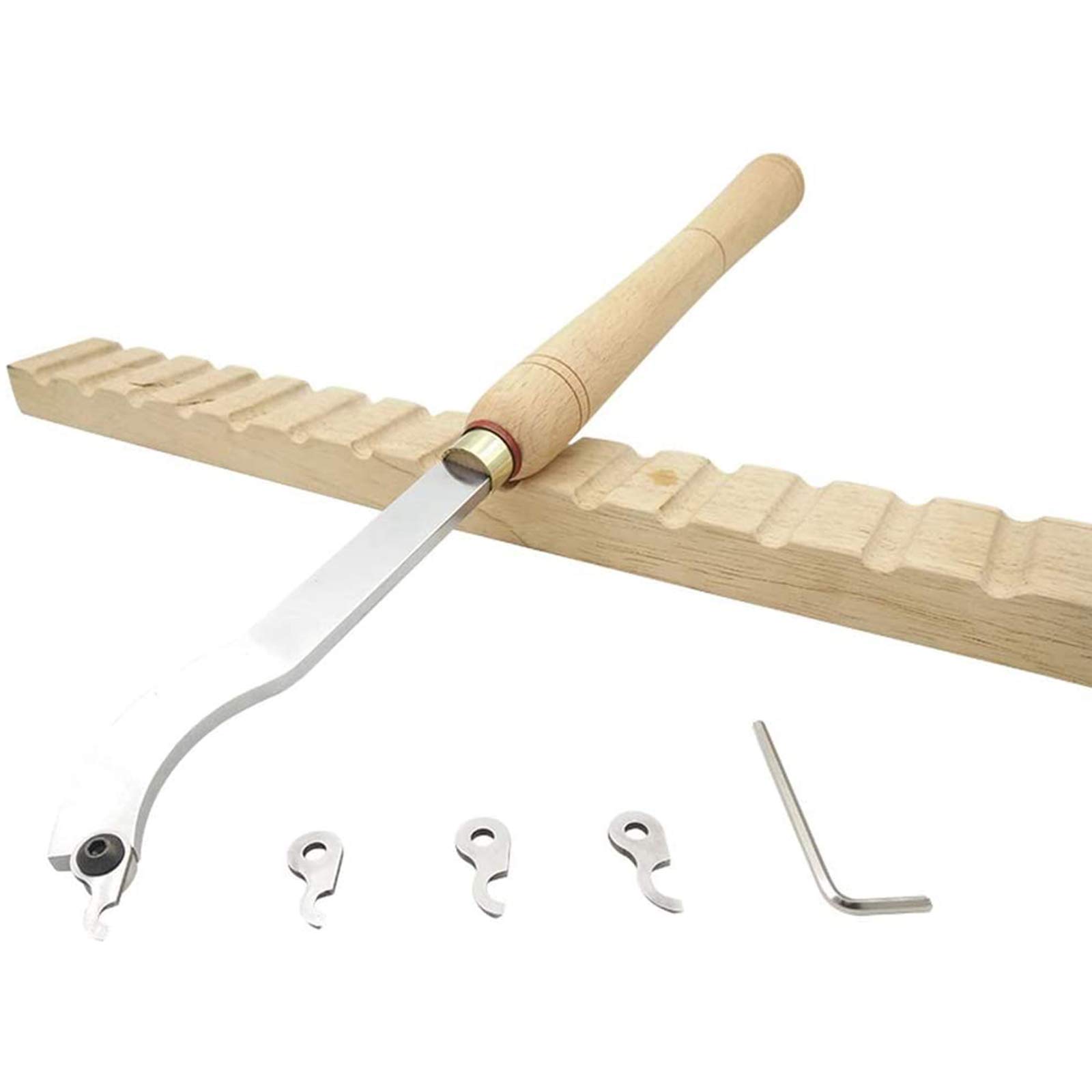 Travail Du Bois Ciseau Ensemble, Avec 4 Types D'outils De Découpe De Poignée En Bois Circulaire D'extrémité, Le Travail Du Bois HSS Tour Jeu De Ciseau