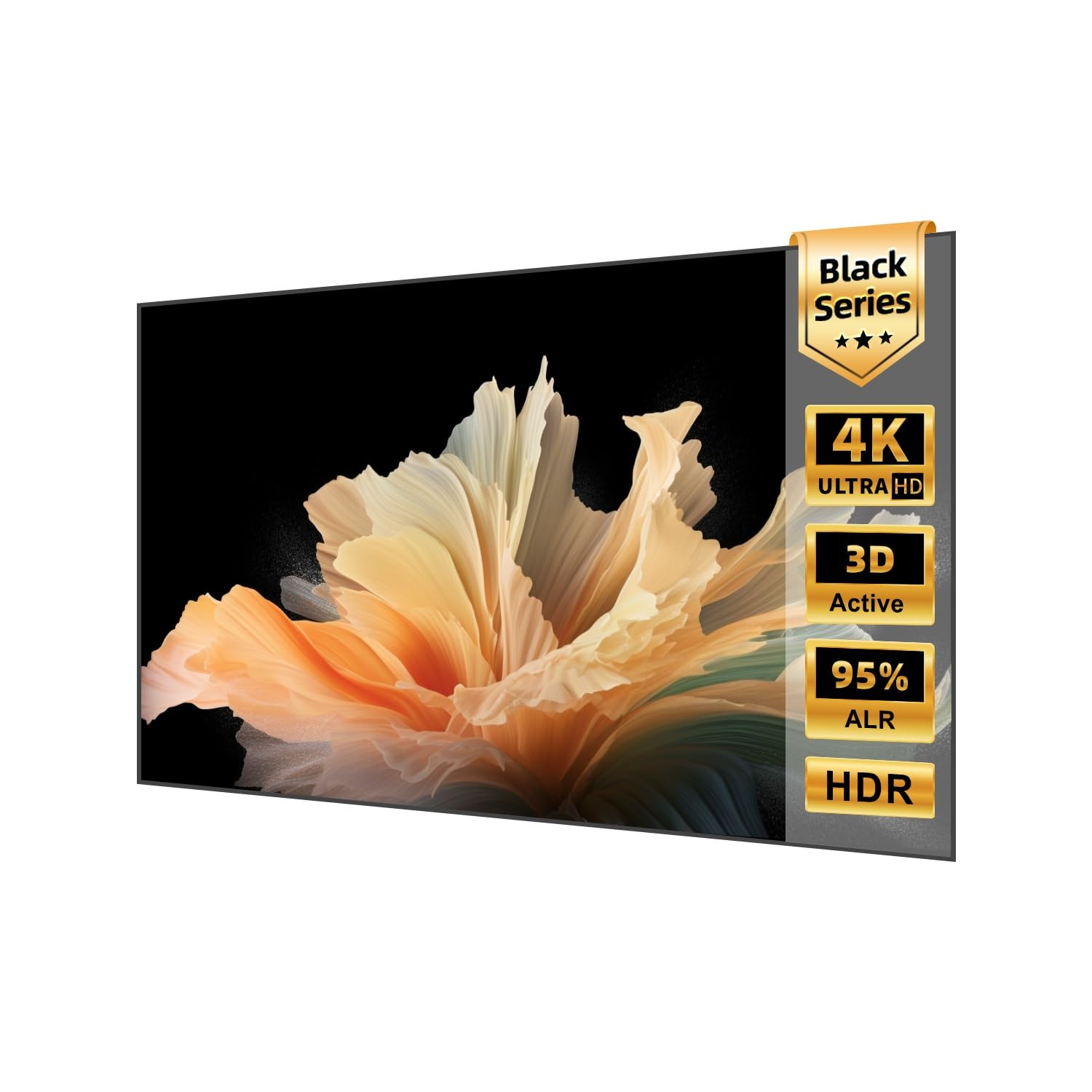 NothingProjector Projector Screen, 120 inch, Ambient Ceiling Light Rejecting ALR, 4K Ultra HD Fixed Frame 16:9, On Wall Mount Projection Screen for Ultra Short Throw Projectors, Black Series