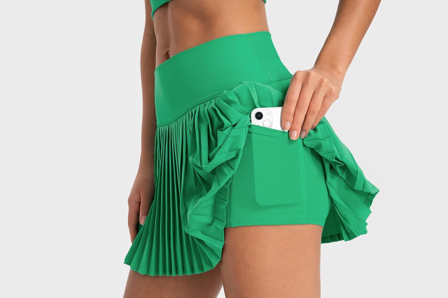 altiland Womens' Cool Feeling Pleated Tennis Athletic Running Mini Skirts with Shorts 3" - Image 2