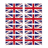 8 x Glanzende Vinyl Stickers - Union Jack Kleine Vlag Vlaggen Helm Bike Motorbike #0064 2.5cm tall x 4.6cm wide As shown.