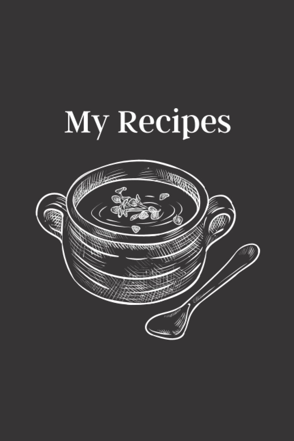 Black 6" x 9" Recipe Book with 160 Pages