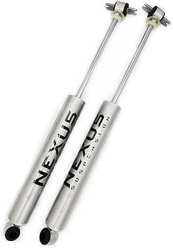 NEXUS SUSPENSION Amortiguador trasero para elevación de suspensión de 0-4 pulgadas, Jeep Cherokee XJ 1984-2001, par de revestimiento chapado en zinc