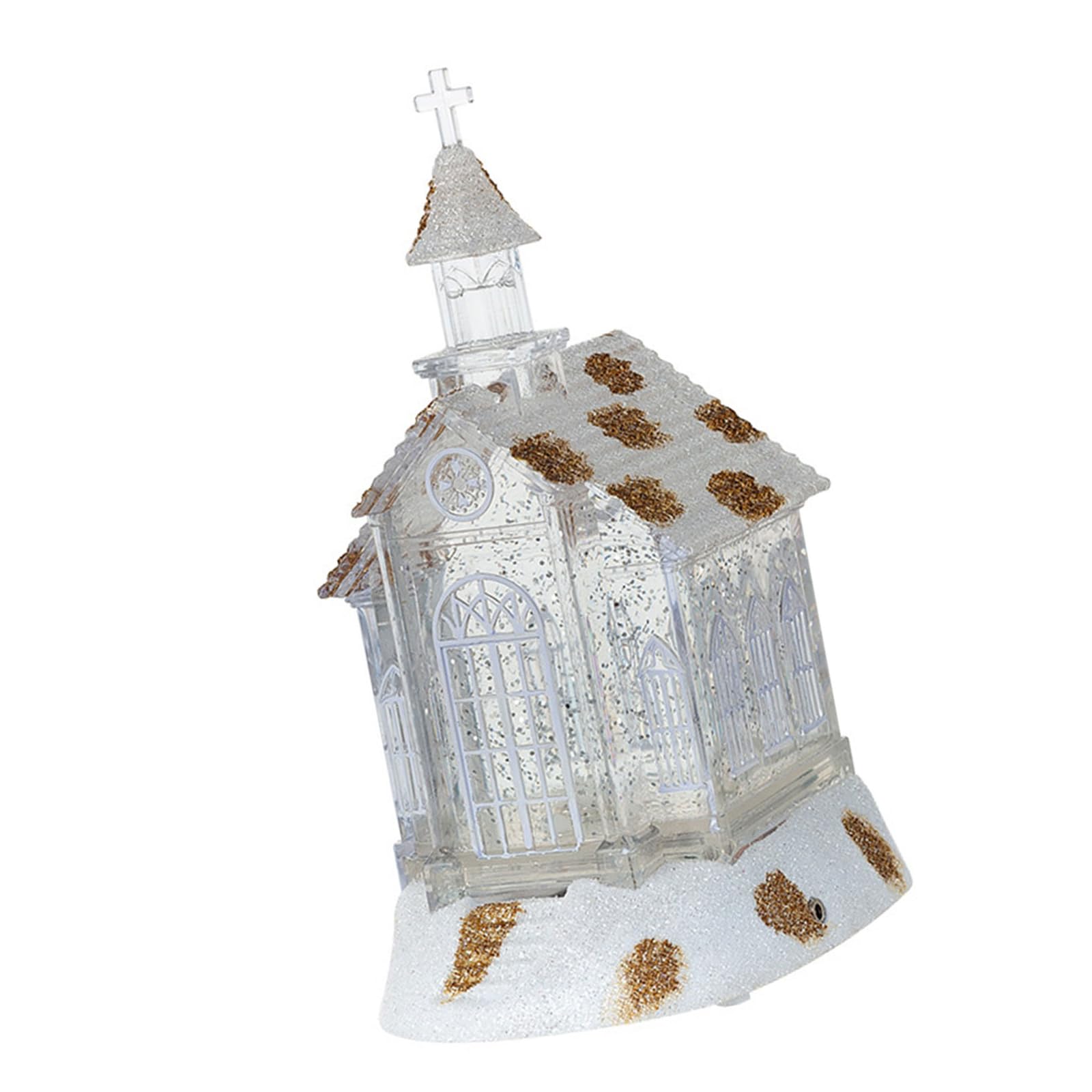 Elegant Light Up Christmas Snow Globes with Glitterings Pine Tree Sturdy Materials Craftsmanship Accessory