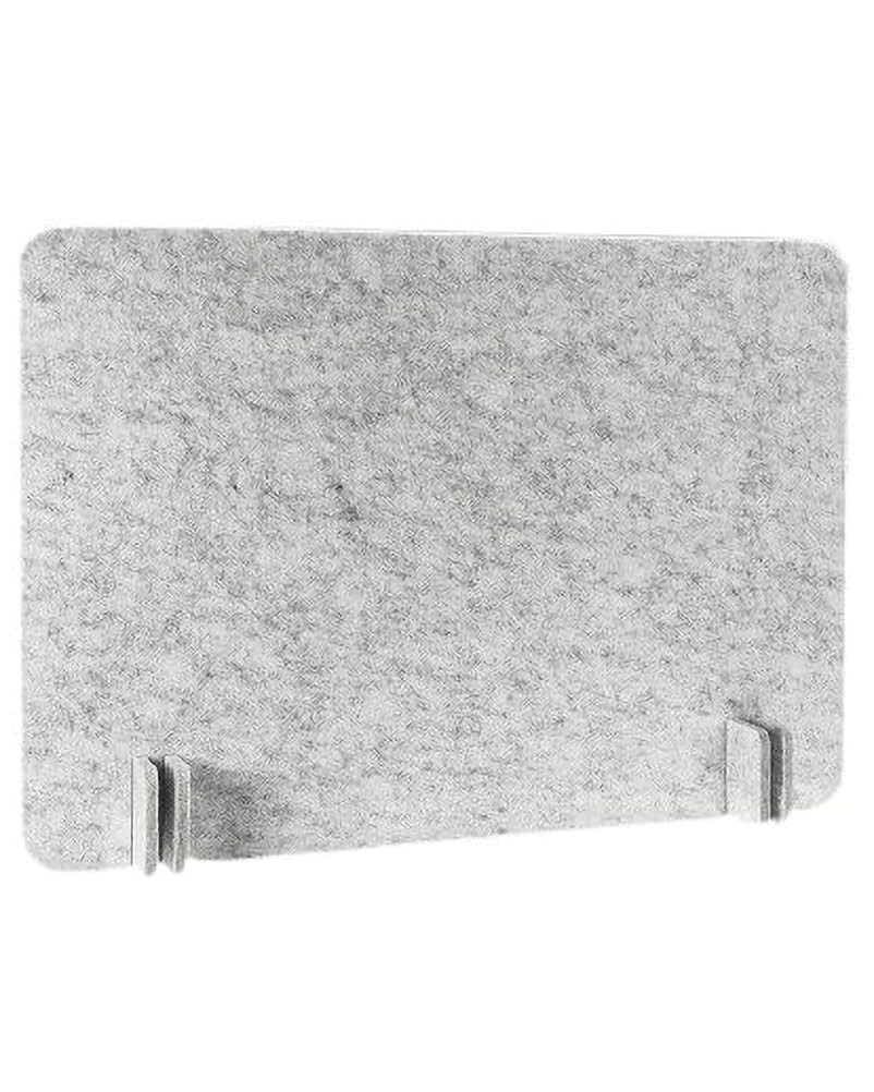 Paneles acústicos de escritorio de color gris claro con base de soporte, 60 x 60 cm, ideal para biblioteca, sala de estudio, divisor independiente