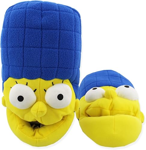 Miniatura 2 de The Simpsons Novedosas pantuflas de felpa para mujer 3D Marge Simpson Face Slippers