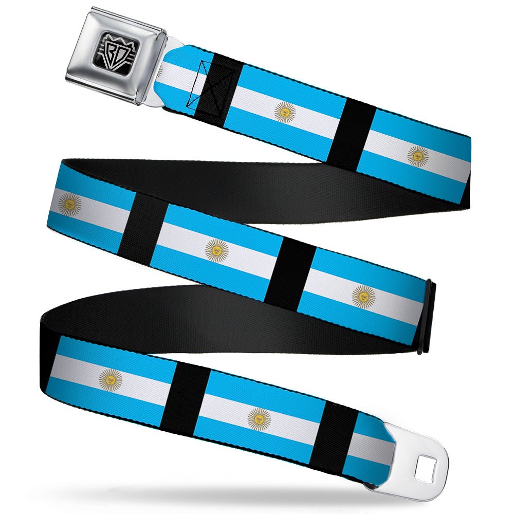 Cinturón de seguridad de Argentina Buckle-Down multicolor ajustable de nylon de alta resistencia 8