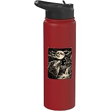 Wolf Howling to The Moon Meme 90s Animal Stainless Steel Insulated Water Bottle