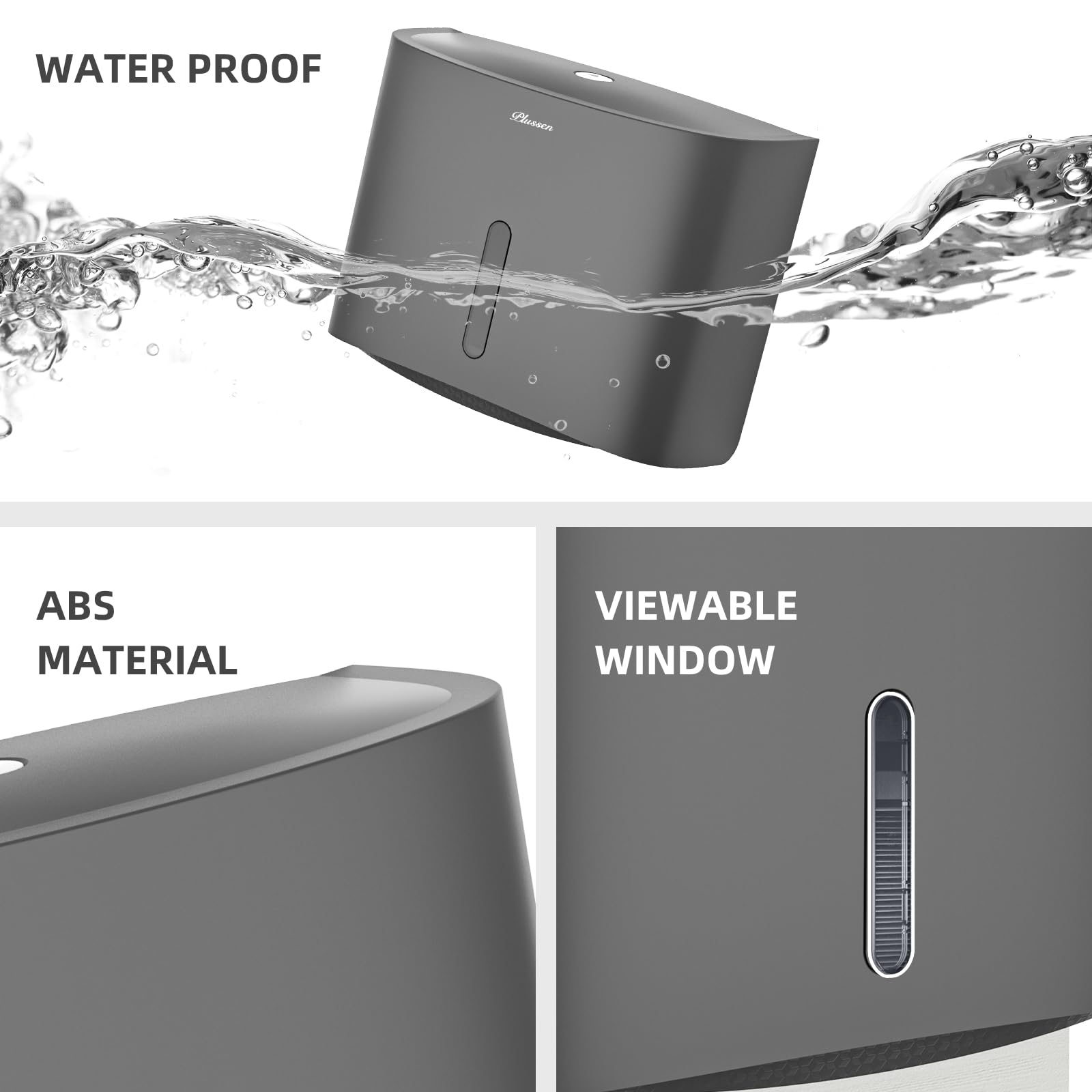 Dispenser Carta Asciugamani,dispenser salviette bagno da muro,Tovaglioli Piegati a Z ed Intercalati dispenser asciugamani carta,Può Contenere Fino A 200 Fogli (PNIT6015-argento)