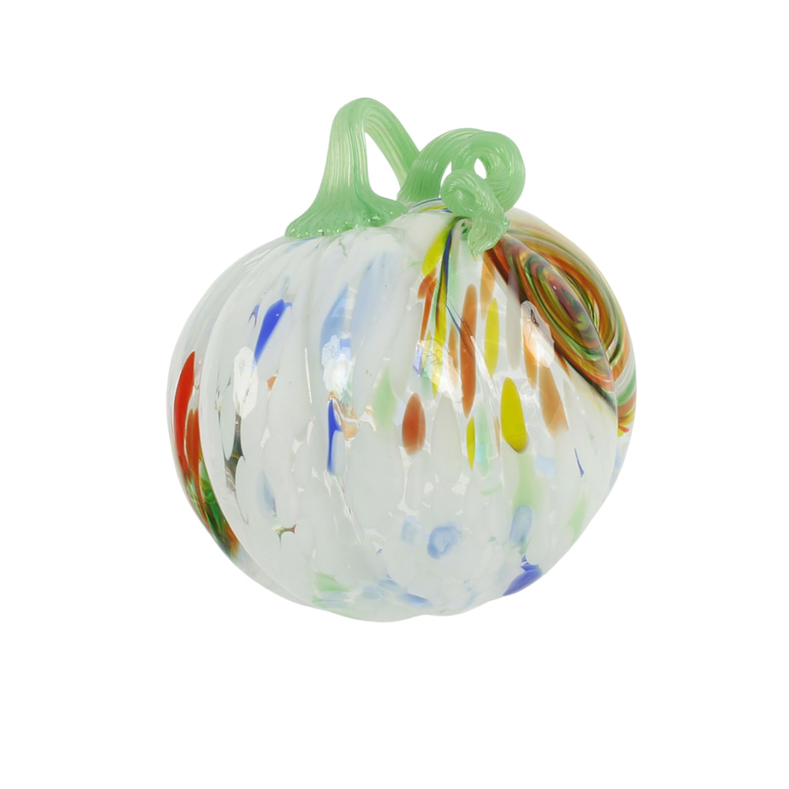 Hanging Glass Pumpkin Pendant,Hand Blown Glass Pumpkin Ornament Fall Harvest Decor Accent for Mantel Shelf and Entryway Indoor Display Hand Blown Pendant Decor Fall Ornament Halloween Autumn Harvest