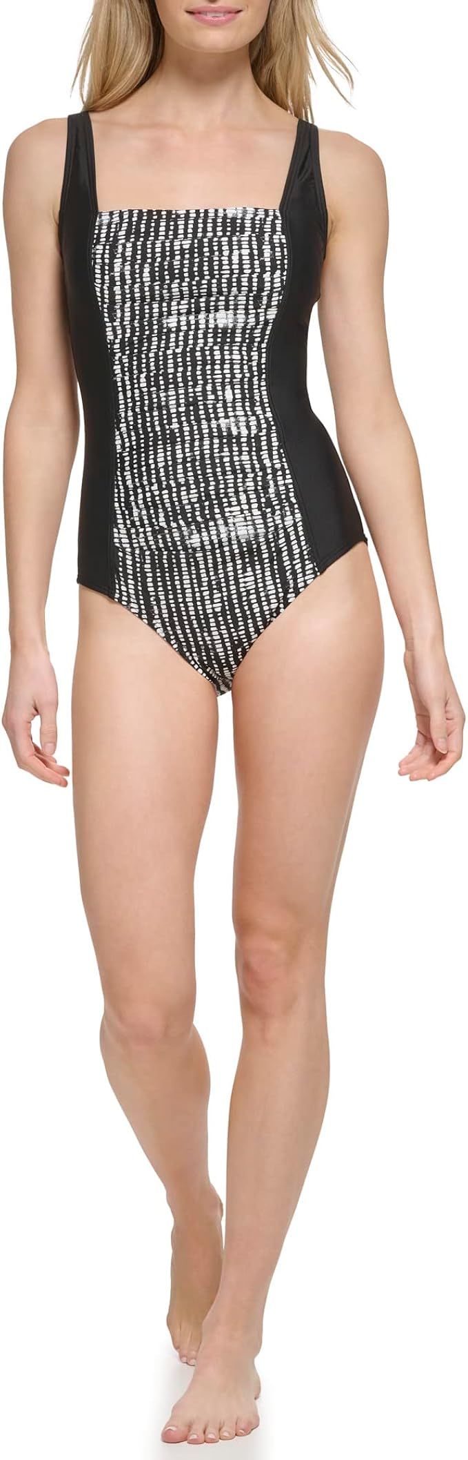 Calvin Klein Pleated-Front One Piece Swimsuit