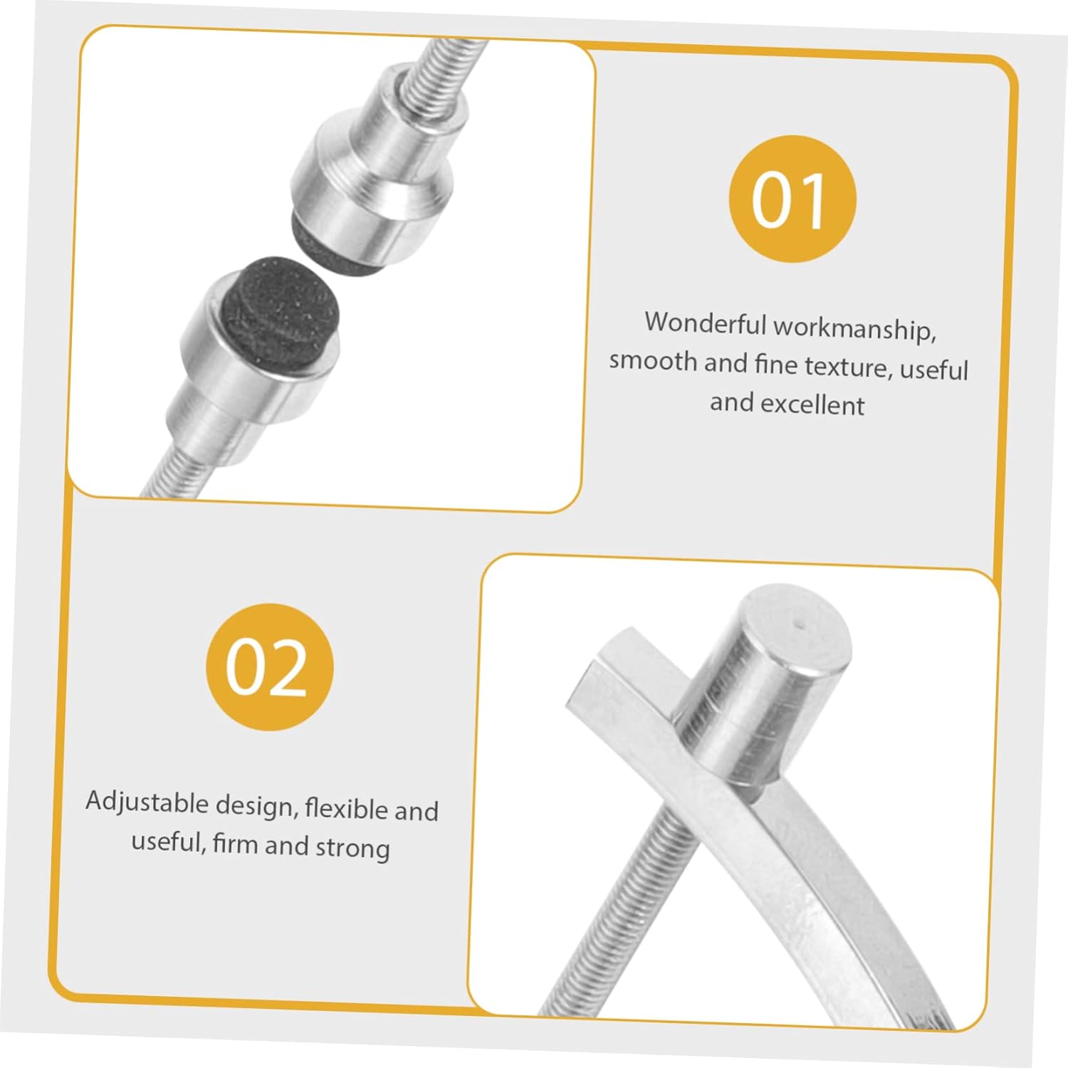 VICASKY 3pcs Adjustable Crystal Ball Display Stand Metal Holder for Decor Home Birthday