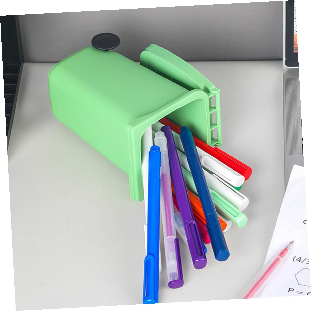ULTECHNOVO Mini Desktop Trash Can Lid 3-Pack Small Waste Bucket for Office Stylish Tabletop Storage Bin Compact Garbage Holder for Home Desk Organization Random Color