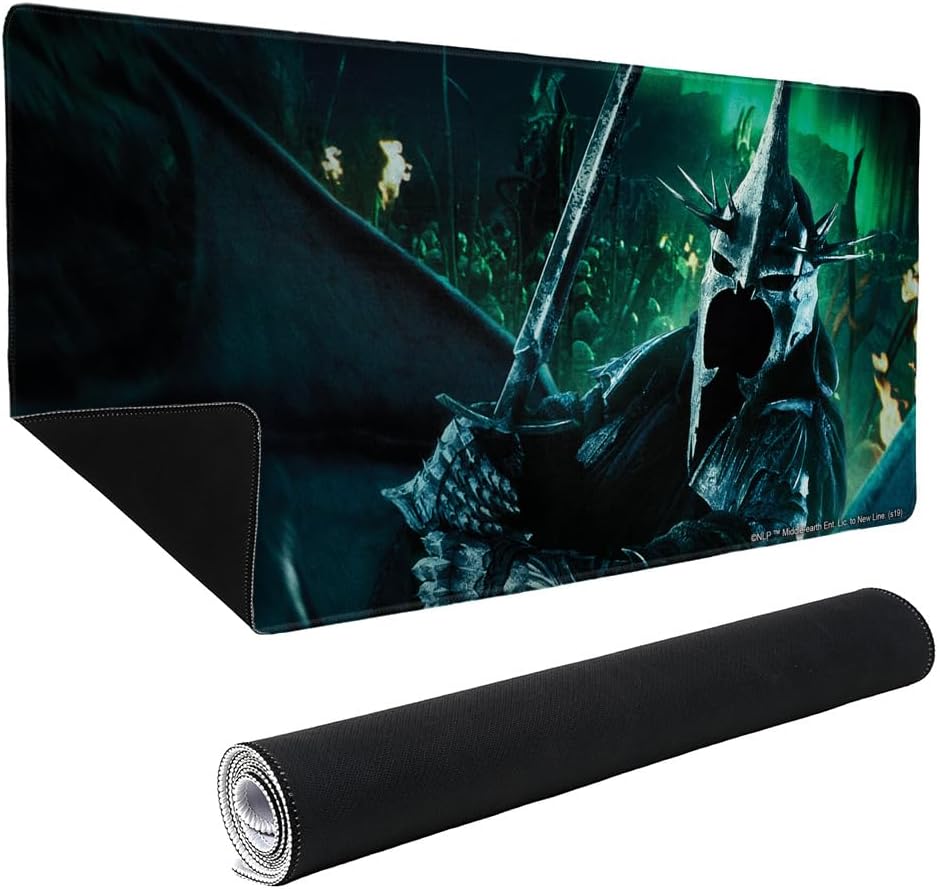 The Lord of The Rings Witch King of Angmar Character Large Gaming Mouse Pad Desk Mat with Stitched Edges, Non-Slip Base for Gamer, Home and Office, 31.5 x 15.7