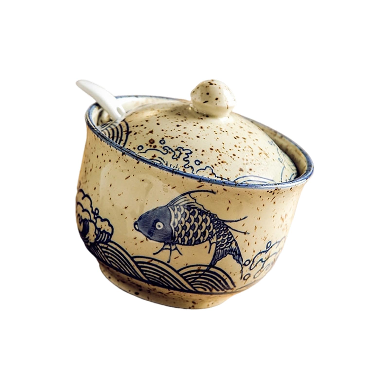 Piceioep Ceramic Container for Home and Salt Glaze Finish Easy to Cleaning Surfaces Sturdy Materials Salt Jar