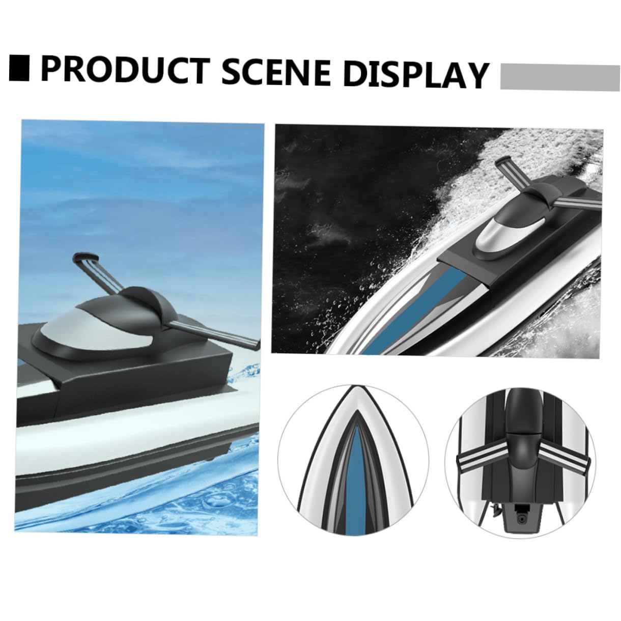 Sosoport Nave Giocattolo Galleggiante Telecomandata Elettrica Doppia Propulsione, lungo Autonomia 1200 Mah, per Piscina e Lago, Materiale Plastica e Acciaio Inox