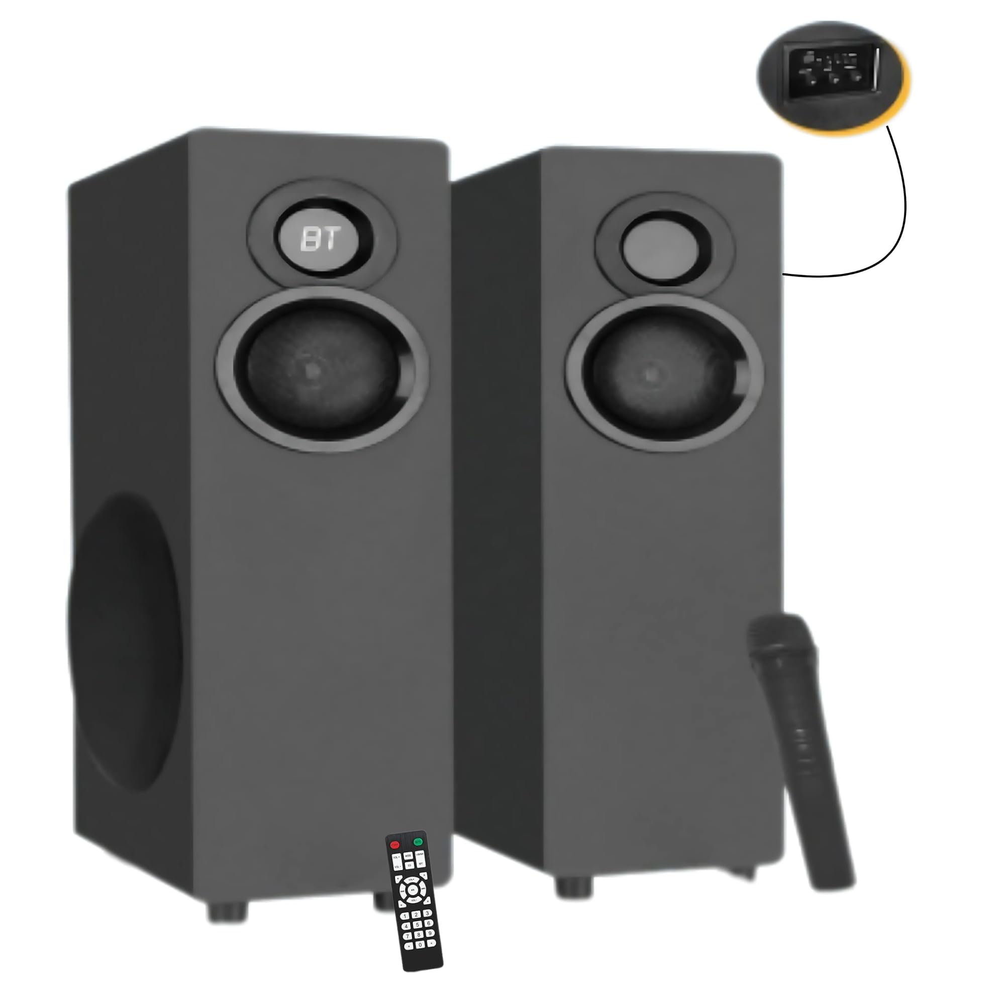 Drumstone (𝟏𝟔 𝐘𝐄𝐀𝐑 𝐖𝐀𝐑𝐑𝐀𝐍𝐓𝐘) Bluetooth Tower Speakers – 120W Dual Speaker System with LED Display, Remote Control & Wireless Microphone for Powerful Sound for Parties or Home Use-image-25