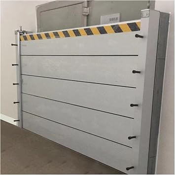 WDJBPSH 3.2 Feet High Flood Barriers for Home Exterior, Detachable Flood Defence Baffle - Stackable Modular Temporary Anti-Flood Wall, Entryway Water Prevention System3.8ft