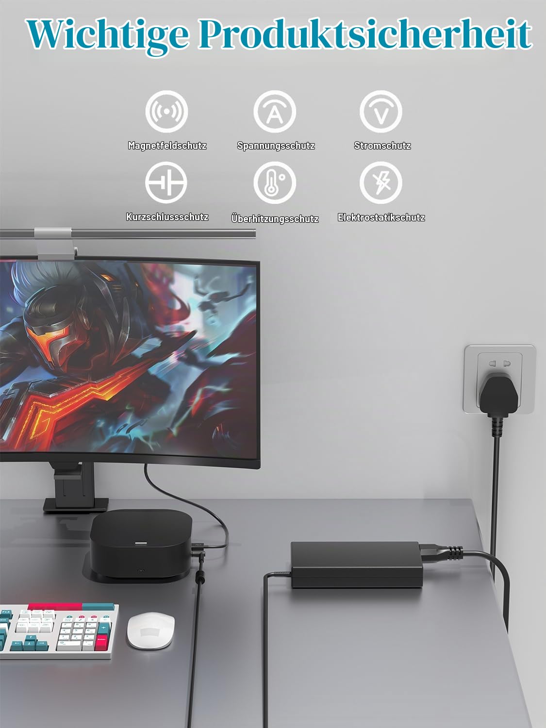 120W Netzteil Ladekabel Ladegerät für HP USB-C Dock G5 5TW10UT 5TW10AA Universal Dock G2, Elite USB-C Docking Station/Envy 14 15 17 M7 Pavilion Gaming 15 16 Omen 15 Laptop