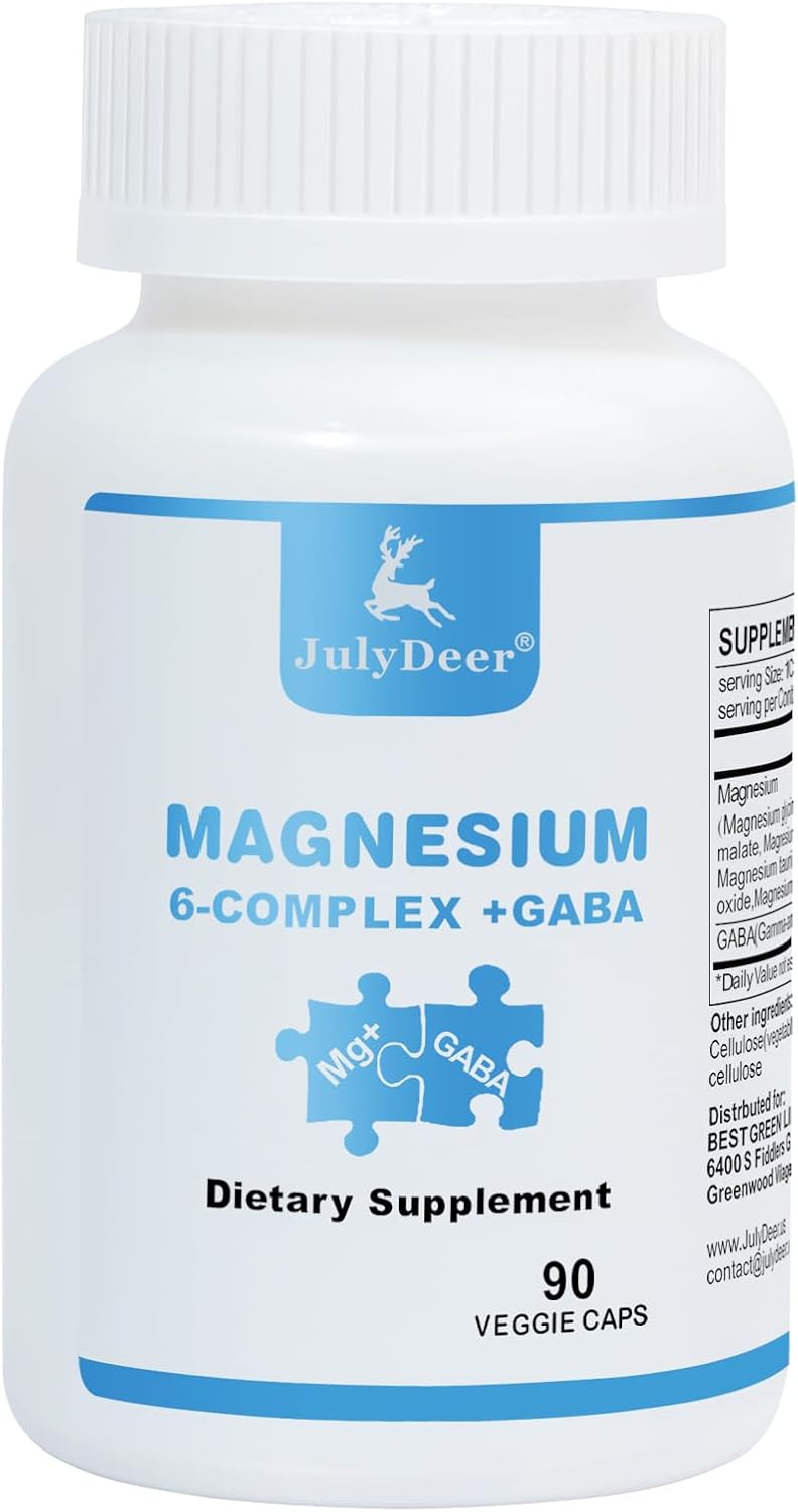 JulyDeer Fivefold Magnesium Complex 350mg,Magnesium glycine