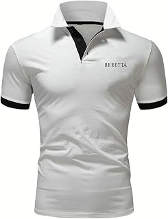 Mens Training Polo Shirts for Beretta Active Printing T-Shirt Collared Half Sleeve Golf Short Sleeved Soft Tee Top Clothes Plain Fashion Underwear