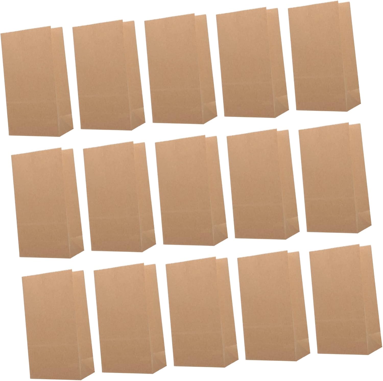 Ipetboom 100pcs Multi-function Kraft Paper Treat Bags for Bakery Candy and Snacks Food- Packaging for Parties and Household Use