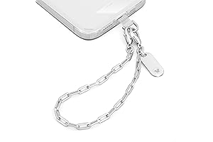 UKON Silver Phone Charm: Stylish Phone Wrist Strap for Women