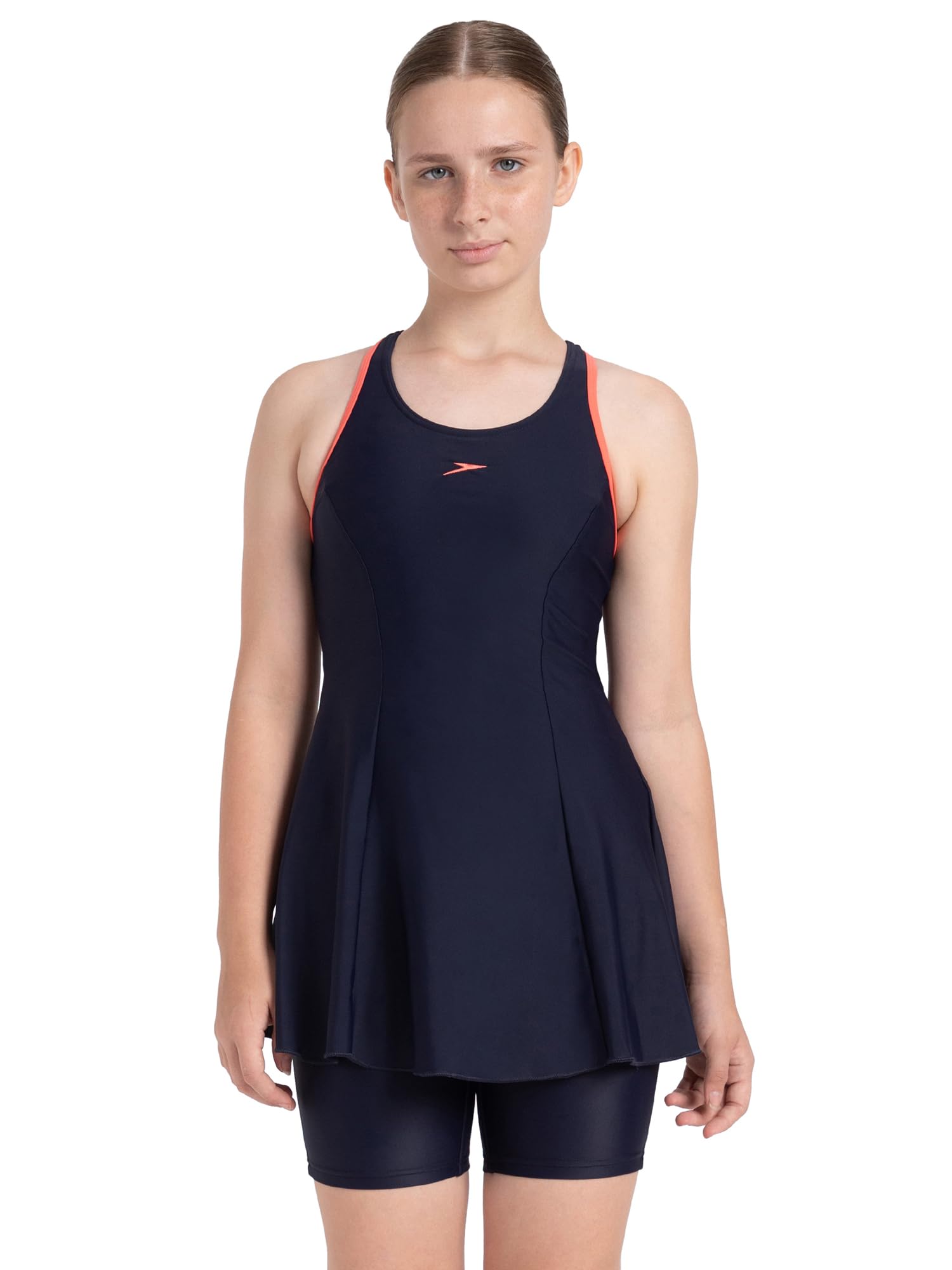 Speedo Girl's Endurance10 Sleeved Closedback Swimdress with Boyleg | Chlorine Resistance | Shape Retention Fabric | UPF 40+ Sun Protection-image-36