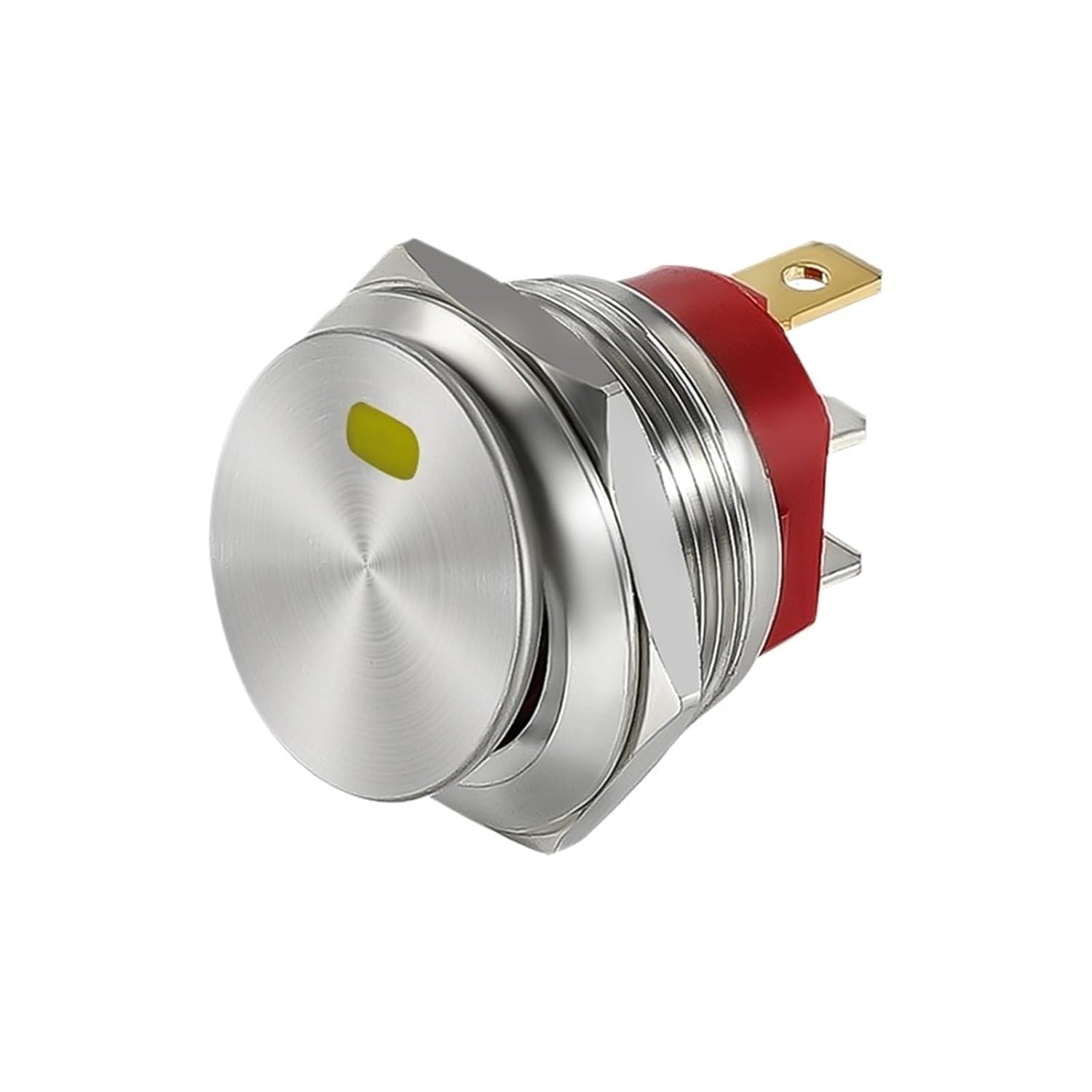 22mm Metal Toggle Rocker Switch 20A/12V 15A/220V ON-Off Two Positions Power Switches Self-Locking Car RV Boat Round Push Button(Green,22MM_12-24V(20A))