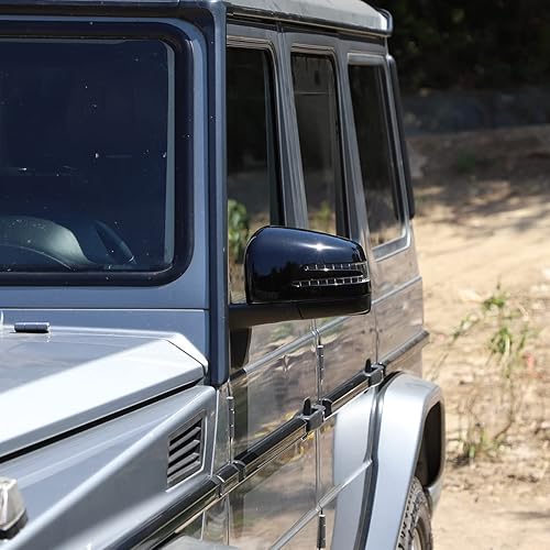 Miniatura 7 de PIUGILH Cubierta de espejo retrovisor negro ABS, protector de espejo lateral, decoración exterior para Mercedes Benz Clase G GL GLE GLS ML W461 X166