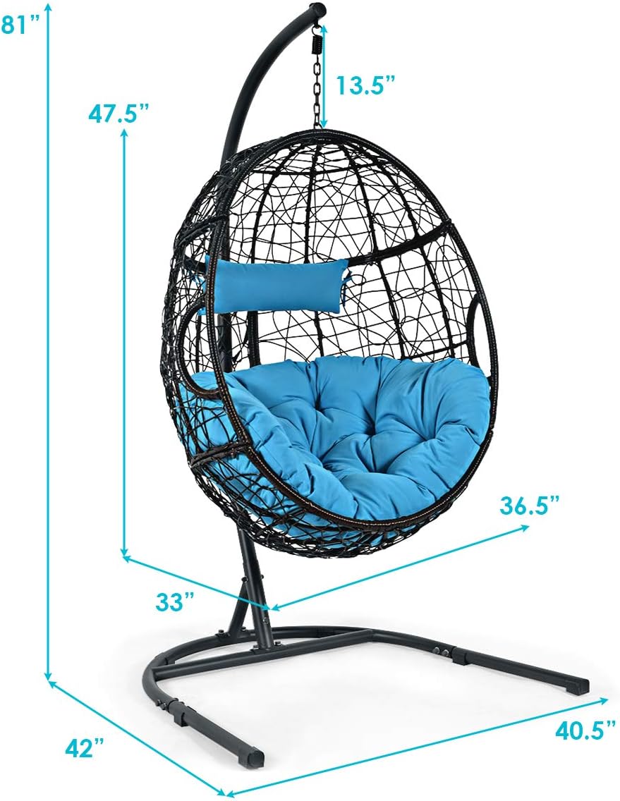 Dimensions of Giantex Hanging Egg Chair