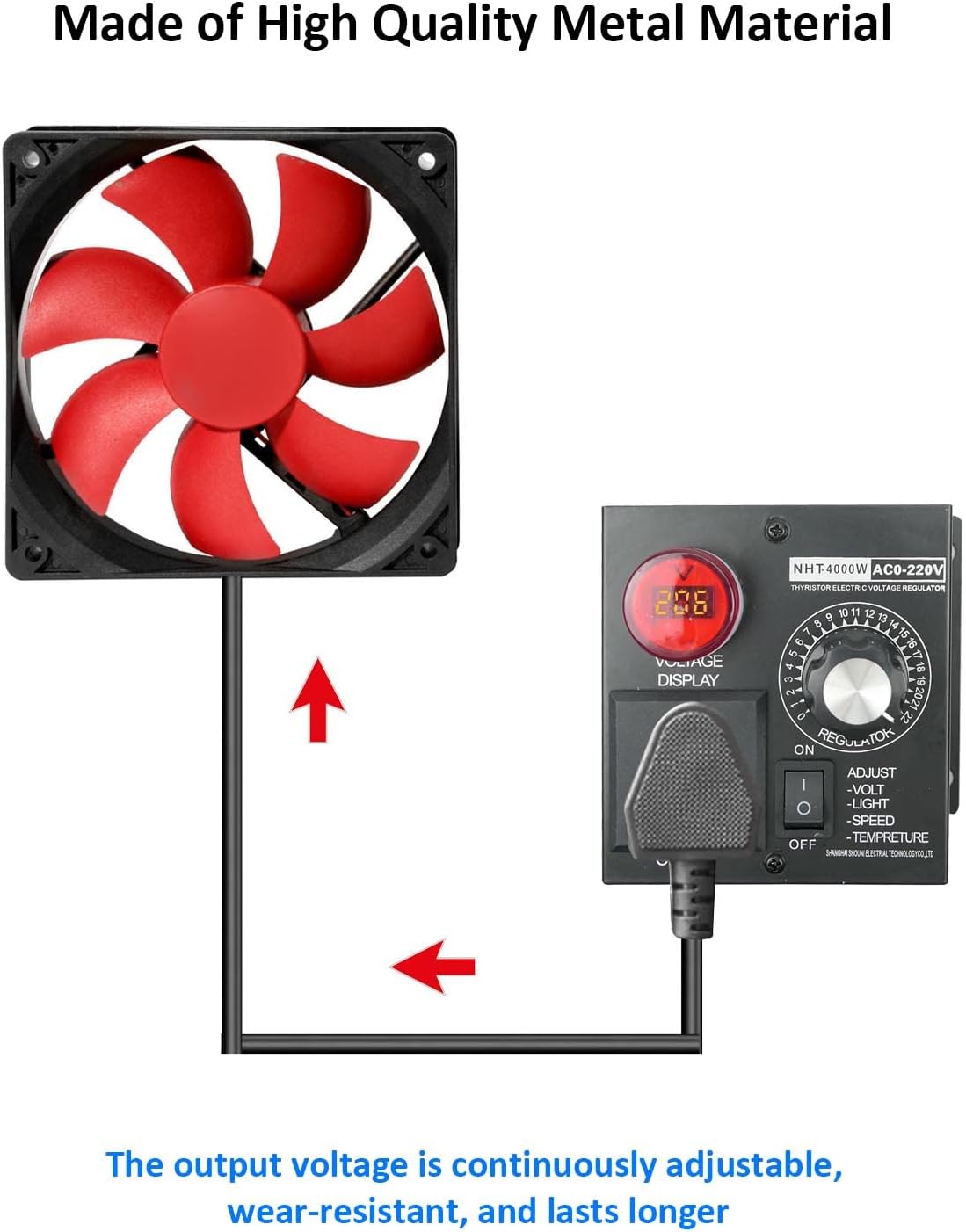 Fan Variable Speed Controller SCR Voltage Controller : Tools & Home Improvement