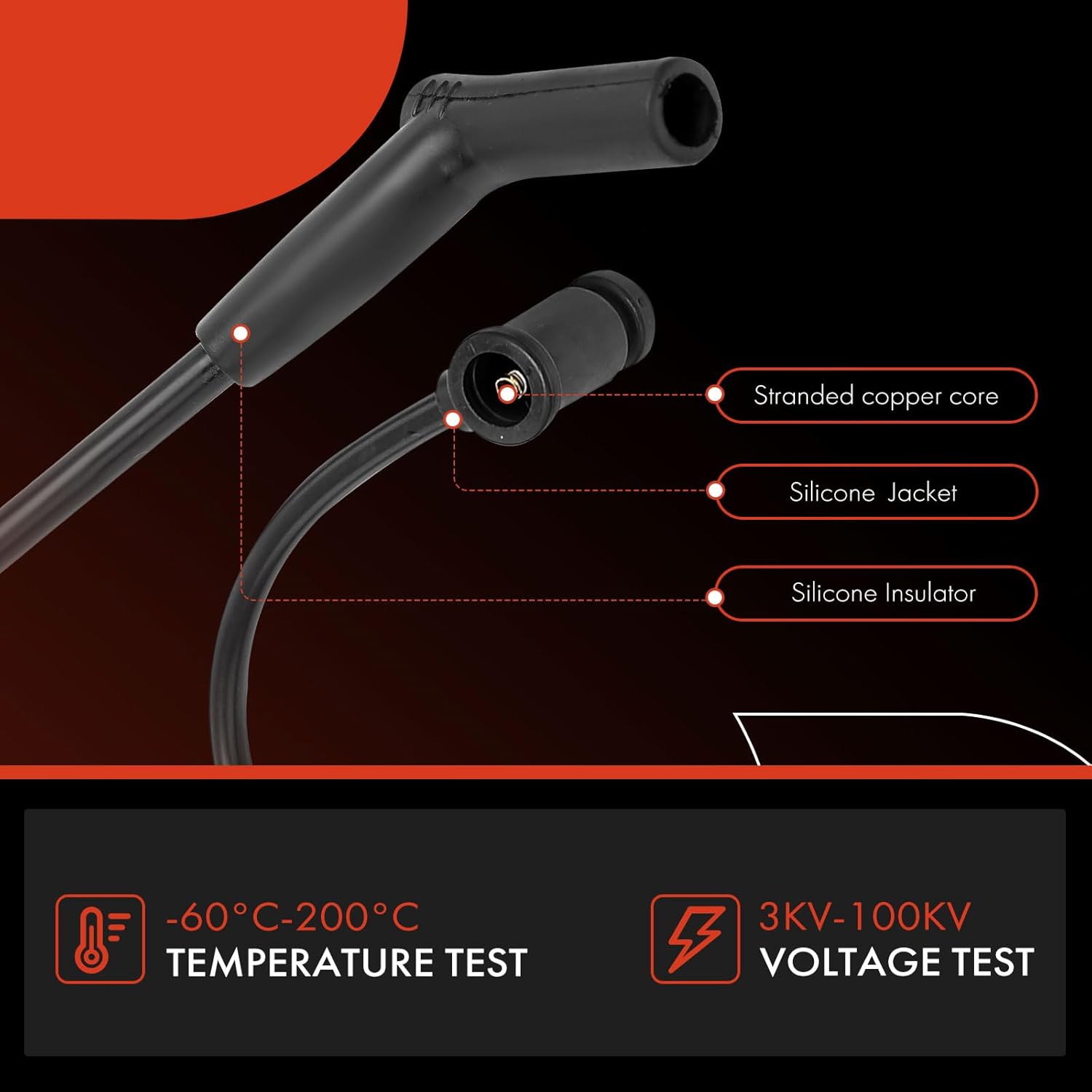 A-Premium Ignition Spark Plug Wires Set of 6 Compatible with Ford F-150 F150 2005-2006 4.2L