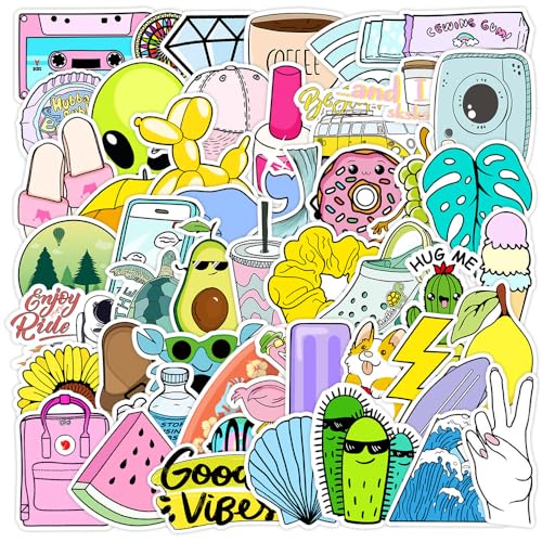 49枚 グラフィティ カートゥーン シンプル デザイン ステッカーセット おしゃれ 人気 防水 スーツケース ギター 車 バイク 自転車 水筒 ヘルメット パソコン スマホ ノート デカール スノボ スケートボード 荷物 スマホケース 用