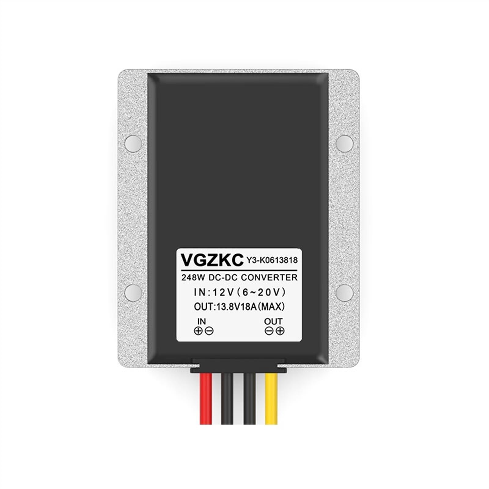 MGIMGFKZD 12V to 13.8V 1A 2A 3A 5A 8A 10A 15A 20A DC Power Converter 6-20V to 13.8V Automatic Buck-Boost Module(6-20V to 13.8V 18A)