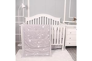 Classic Gray Crib Bedding Set for Baby Boys Girls