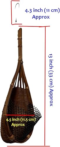 Miniatura 3 de CraftMakingManStore Maceta de bambú colgante para orquídeas, paquete de 2 ganchos de metal para cenador de enrejado para decoración de interiores y