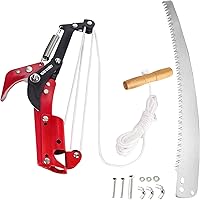 Vista 9 de BAYTORY - Podadora de árbol extensible con cabeza de sierra sin poste, tijeras de podar para ramas de gran altitud, podadora cosechadora