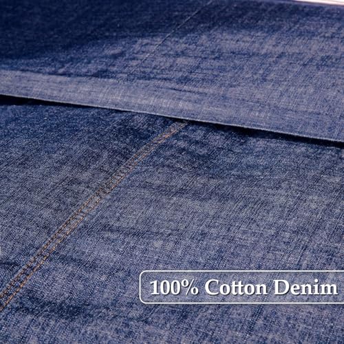 Image of Elegant Life Home 100% Cotton Washed Pillow Case Soft Denim Standard Pillow Sham 20'' x 26'' (1 pc, Dark Blue)