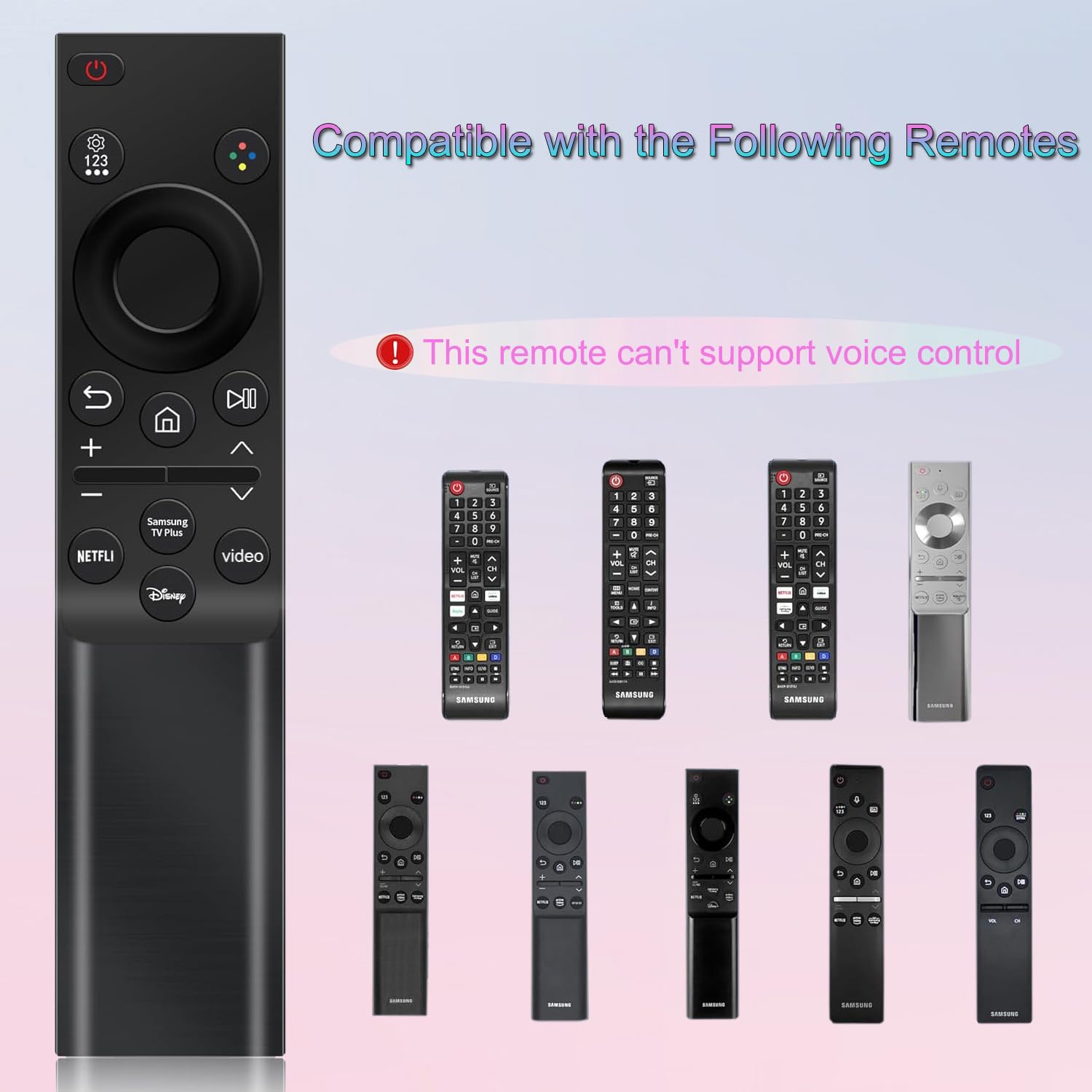 Telecomando universale per TV Samsung, telecomando sostitutivo per TV Samsung Crystal QLED OLED Curved HDTV 4/8K UHD Frame curvo serie Smart TV.