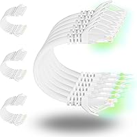 Vista 8 de Rapink Patch Cables Cat6 - Cable de conexión Ethernet Cat6 de 1 pie (paquete de 24), 10G, cable de conexión Cat 6 para panel de conexiones a