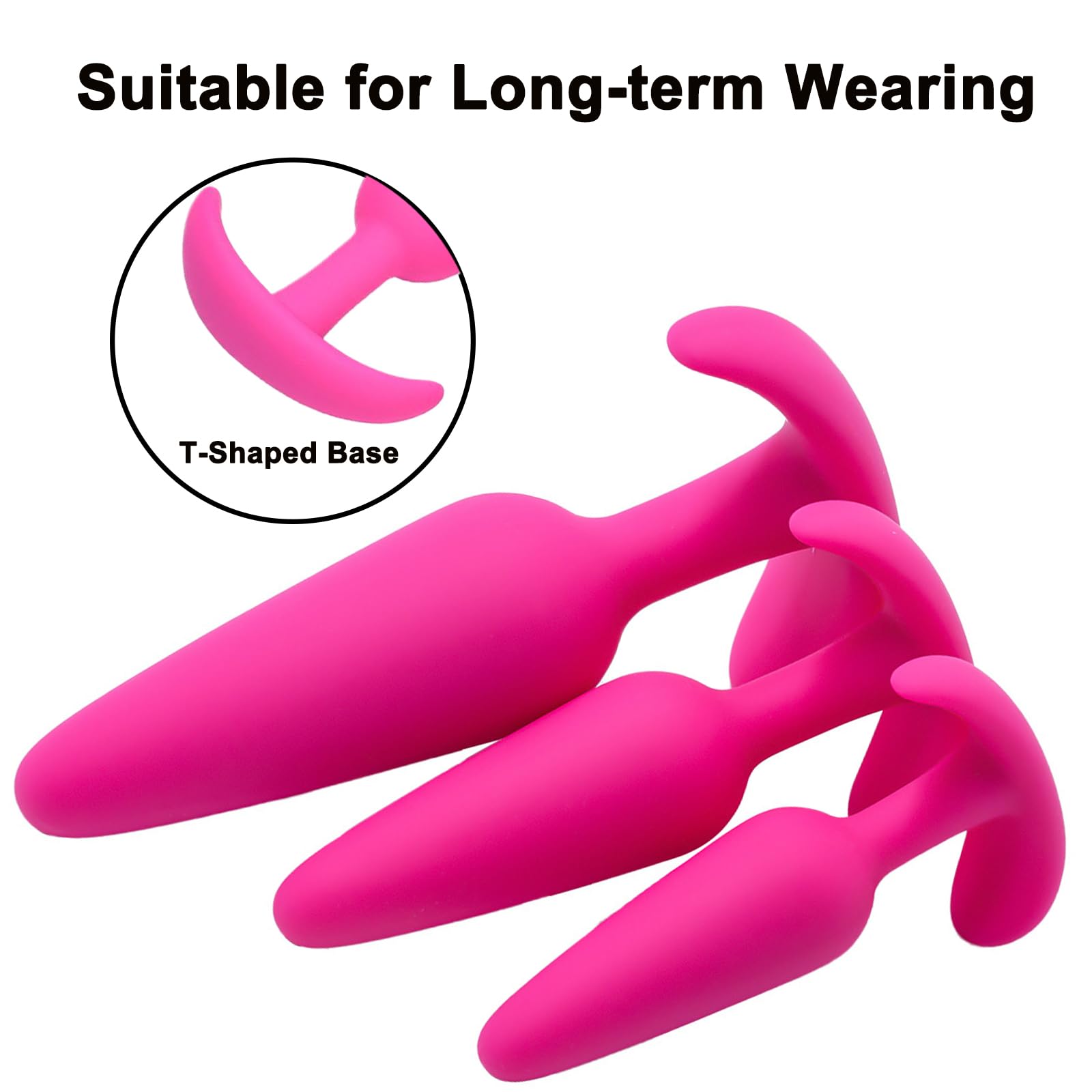 Amazon.com: Anal Butt Plug for Comfortable Long-Term Wear 3Pcs Silicone Sex  Toys with Flared Base Anal Butt Trainer Kit for Beginners Advanced Users  (Pink) : Health & Household