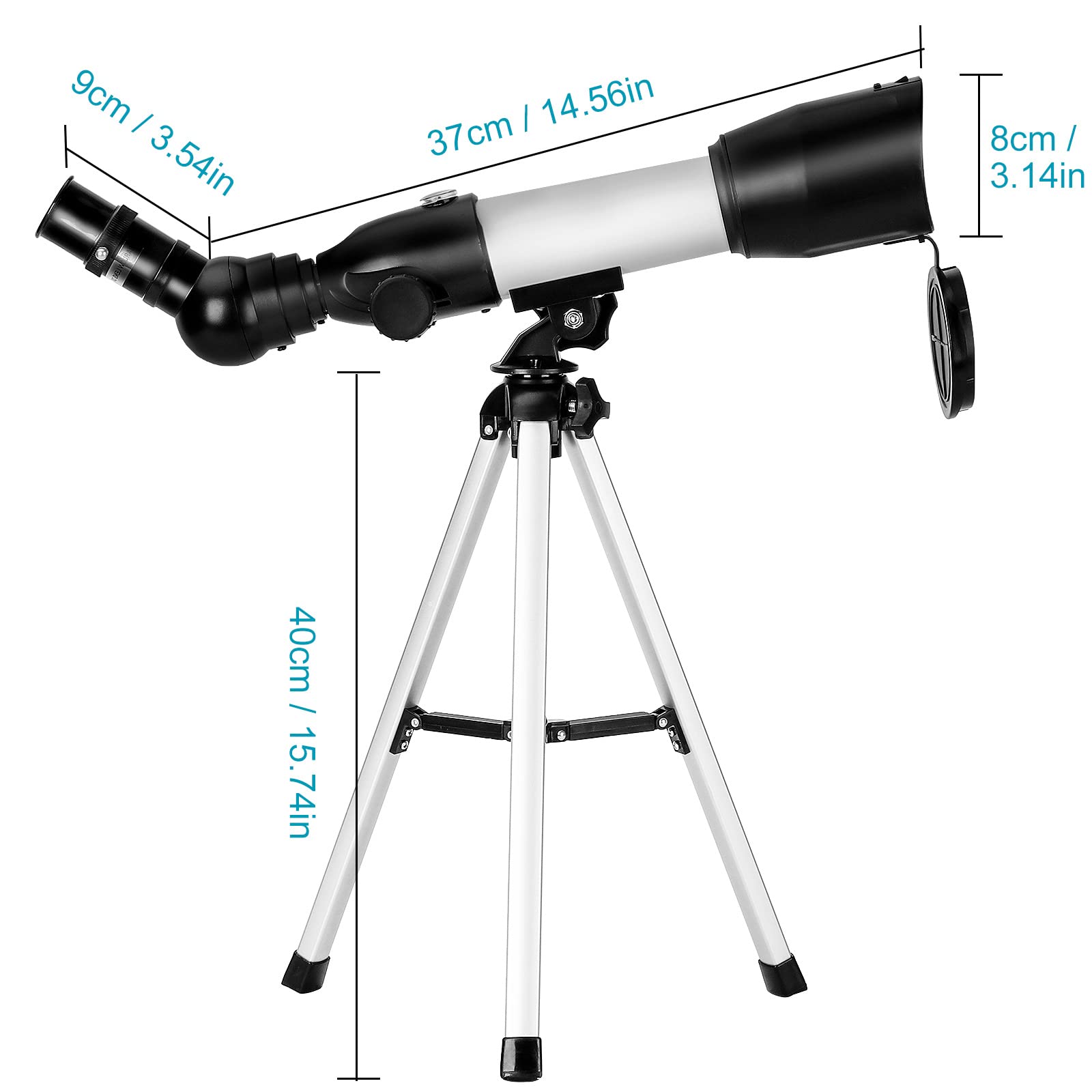 Télescope Astronomique, 36050 mm HD Portable Réflecteur Télescope, Lunette Astronomiques pour Enfants Et débutants, Trépied Portable en Aluminium, Enfants Cadeau