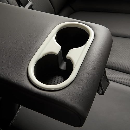 Miniatura 3 de MAYTON IONIQ5 - Portavasos para asiento trasero, IONIQ5 para consola central, compatible con Hyundai IONIQ 5 (marfil, reposabrazos de asiento
